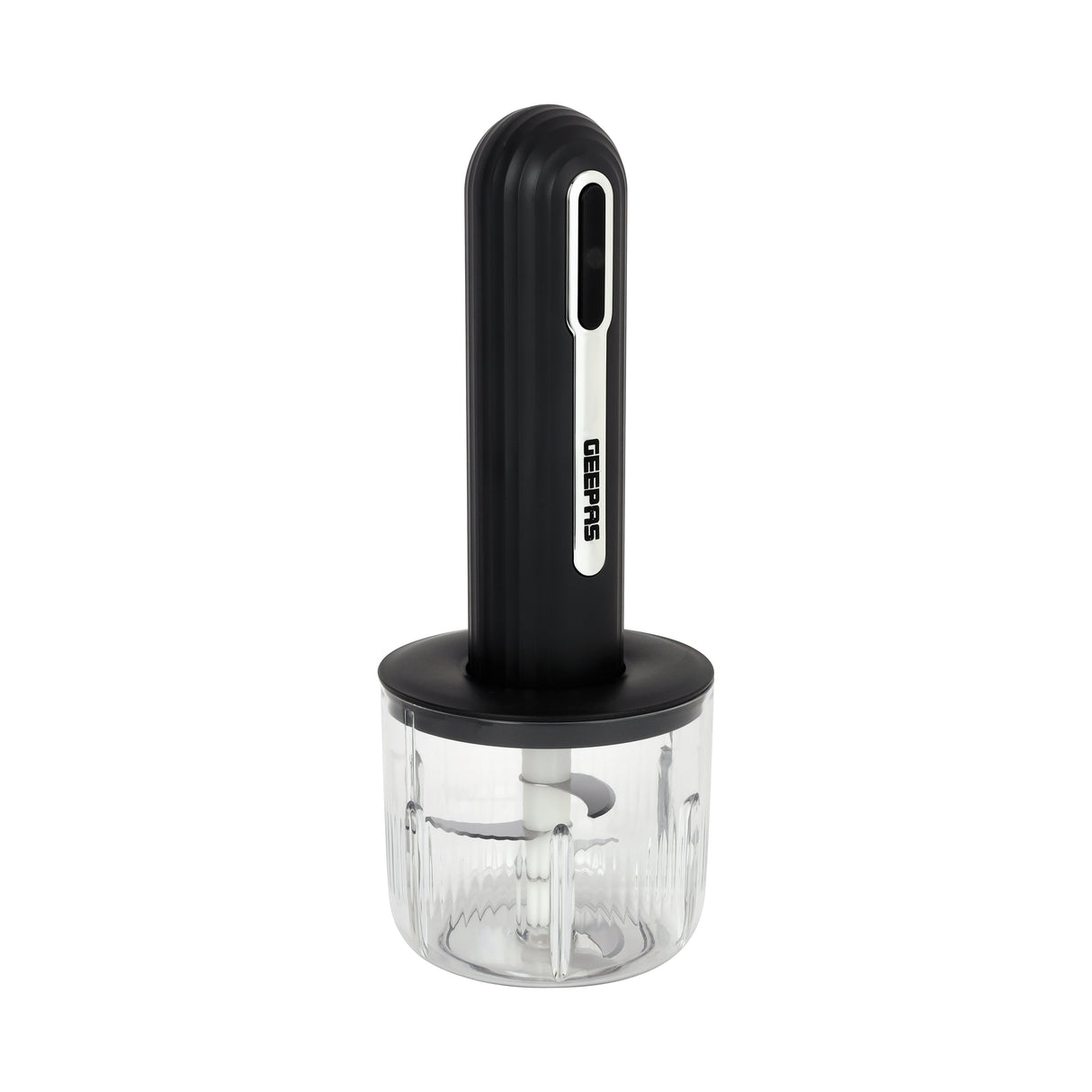 Geepas Rechargeable Mini Chopper- GMC42035/ Compact Multi-Purpose Chopping Machine, Stainless Steel Blade Assembly/ 4 pcs PET Bowls, 1 400 ml and 3200 ml/2-Year Warranty
