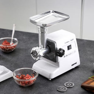 Geepas GMG767 Electric Meat Grinder | 2000W Full Copper Motor| Reverse Function| Multi-Function| Stainless Steel Blade| Convenient Metal Cutting Plates| Metal Gears |