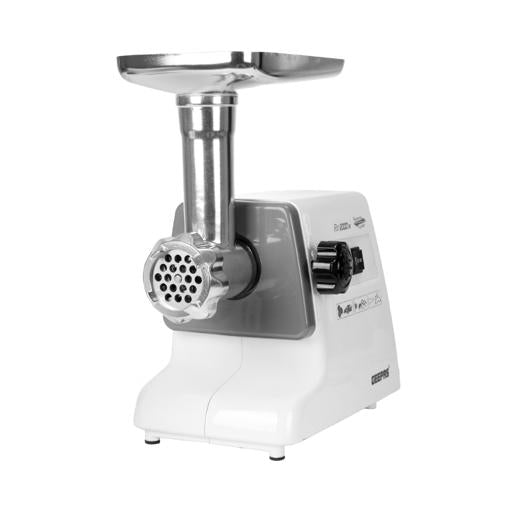 Geepas GMG767 Electric Meat Grinder | 2000W Full Copper Motor| Reverse Function| Multi-Function| Stainless Steel Blade| Convenient Metal Cutting Plates| Metal Gears |