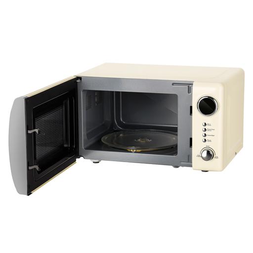 Geepas 20L  Digital Microwave Oven- GMO2025CW  | 700W Power | 12 Quick Start Presets | Defrost Function | Child Lock|  Stylish Retro Design |   Compact & Efficient