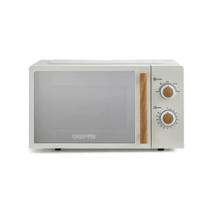 Geepas 20L Microwave Oven GMO34062UK-CR | 700W Output Power | 5 Power Levels| 255mm Glass Turntable| 35-Min Timer| LED Interior Light| Stylish Nordiq Collection Design