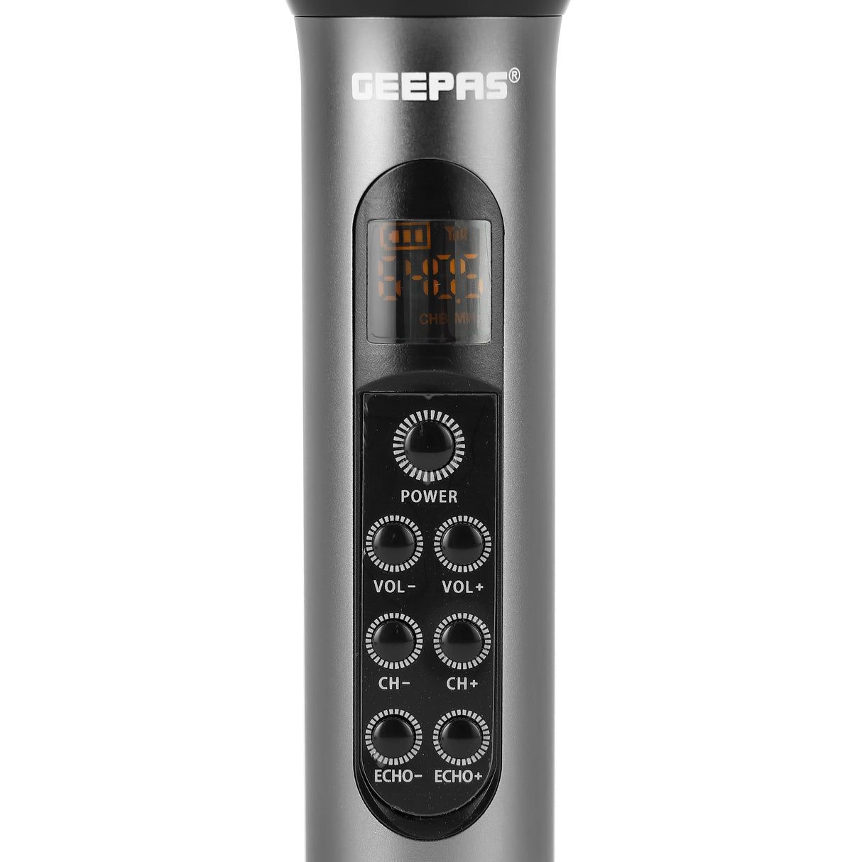 Geepas GMP15014 UHF Wireless Microphone | High Quality Sound Output with Sharp Sensitivity| Long-Distance UHF Transmission| 30 Selectable Frequencies| 2-Year Warranty