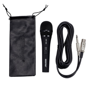 Geepas GMP3906 Dynamic Microphone | High Sensitivity Vocal Pickup | Low-Noise Clear Audio Performance | Durable 5.6×5m Cable for Flexible Setup | 2 Years Warranty