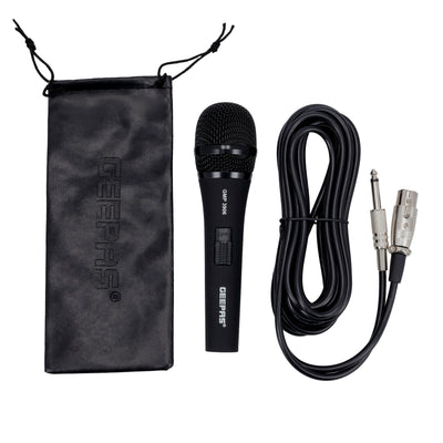 Geepas GMP3906 Dynamic Microphone | High Sensitivity Vocal Pickup | Low-Noise Clear Audio Performance | Durable 5.6×5m Cable for Flexible Setup | 2 Years Warranty