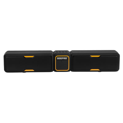 Geepas Soundbar Bluetooth Speaker- GMS11141N/ AUX, USB, TF Card, TWS Function and FM Radio/ with Mobile Phone Holder, Powerful Sound, Long Battery Life