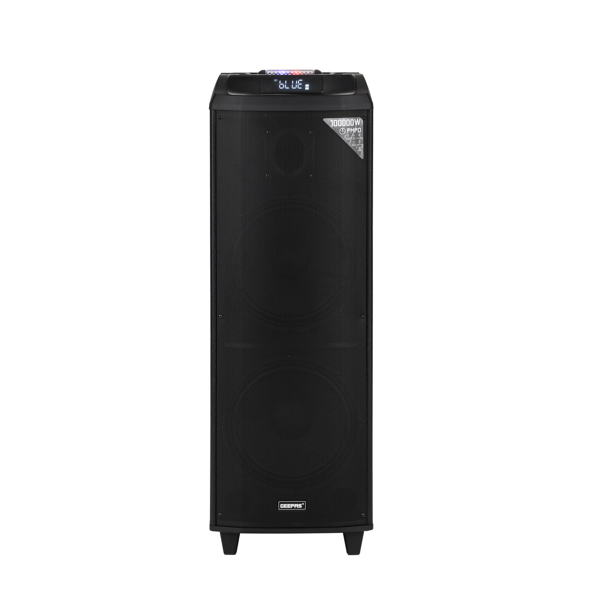 Geepas GMS11153 Rechargeable Professional Speaker with UHF Mic | Bluetooth Party Speaker | True Wireless Stereo |UHF wireless microphone | External DC 12V power input