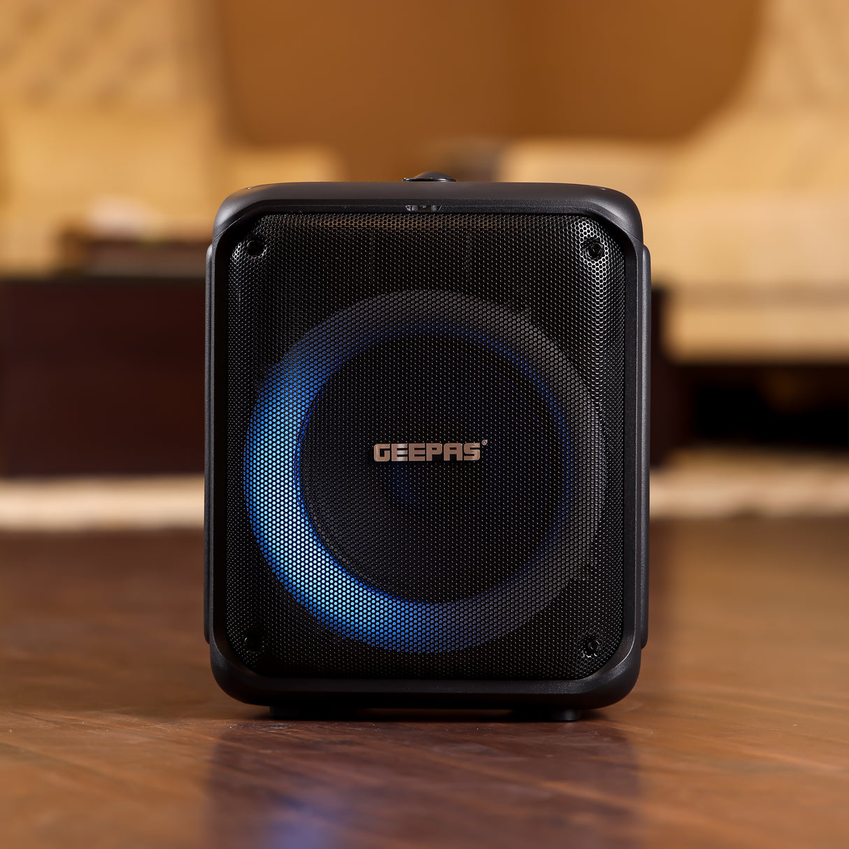 Geepas Portable And Rechargeable Party Speaker- GMS11161| Bluetooth, TWS Function and FM Radio| Lightweight and Portable Design, With Color Control LED Light