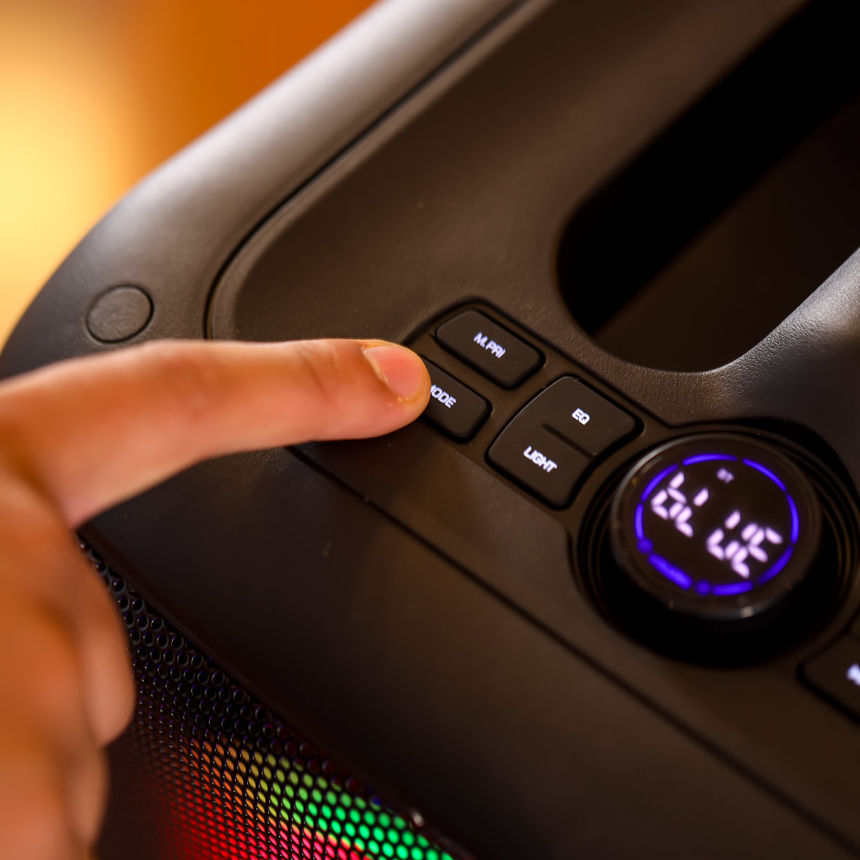 Geepas Portable And Rechargeable Party Speaker- GMS11161| Bluetooth, TWS Function and FM Radio| Lightweight and Portable Design, With Color Control LED Light