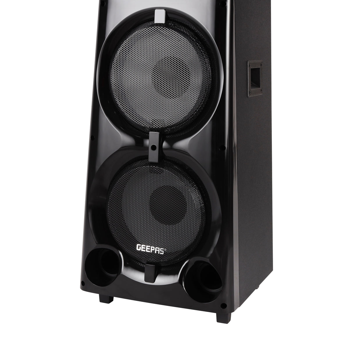Geepas Professional Active Speaker System GMS11169 with Bluetooth| UHF Microphone| LED Display| Graphic Equalizer| X-Bass Control| FM Radio| USB/SD/TF & Remote Control