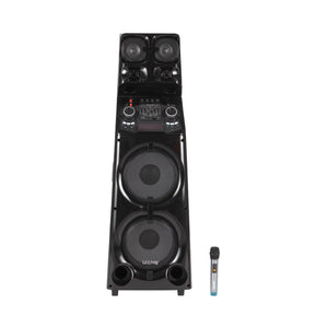 Geepas Professional Active Speaker System GMS11169 with Bluetooth| UHF Microphone| LED Display| Graphic Equalizer| X-Bass Control| FM Radio| USB/SD/TF & Remote Control