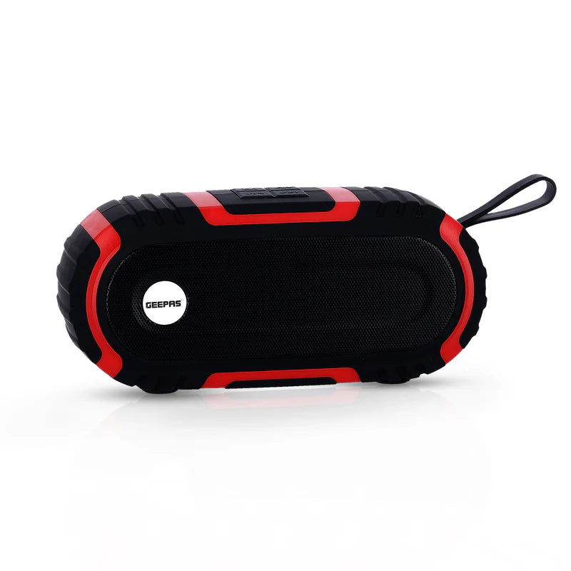 Geepas GMS11180 Rechargeable Bluetooth Speaker | Dual Stereo Speakers| Bluetooth 5.0+EDR| TWS Pairing| Hands-Free Calling| USB/TF/AUX/FM| 1200mAh Battery| 2-Year Warranty