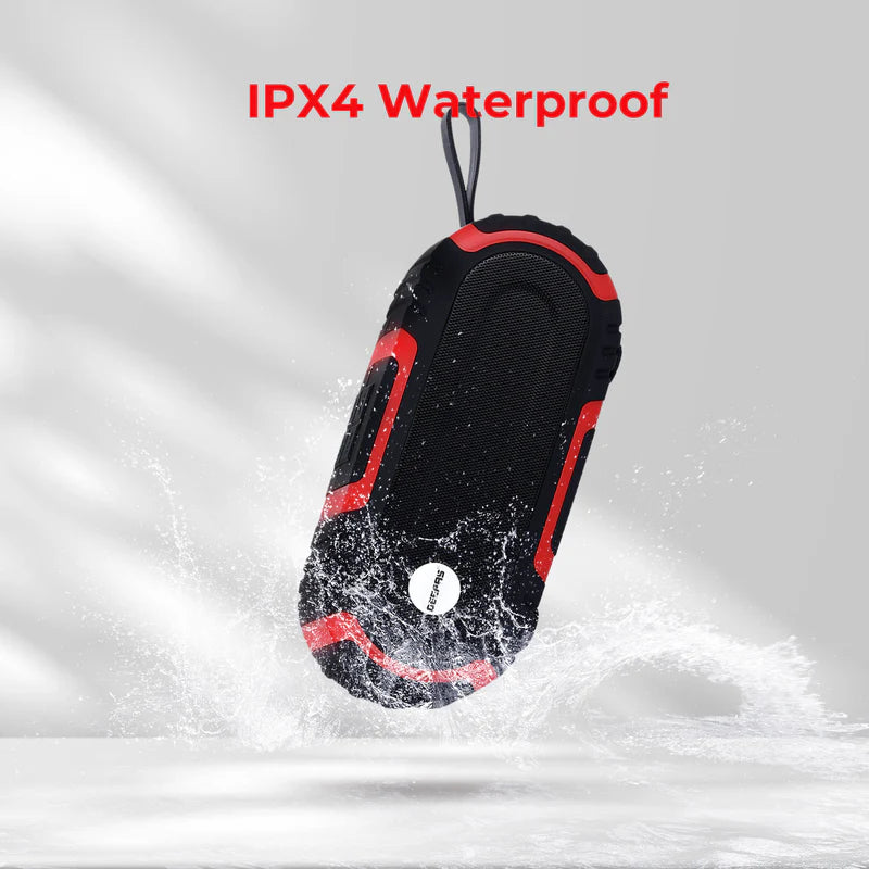 Geepas GMS11180 Rechargeable Bluetooth Speaker | Dual Stereo Speakers| Bluetooth 5.0+EDR| TWS Pairing| Hands-Free Calling| USB/TF/AUX/FM| 1200mAh Battery| 2-Year Warranty