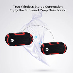 Geepas GMS11180 Rechargeable Bluetooth Speaker | Dual Stereo Speakers| Bluetooth 5.0+EDR| TWS Pairing| Hands-Free Calling| USB/TF/AUX/FM| 1200mAh Battery| 2-Year Warranty