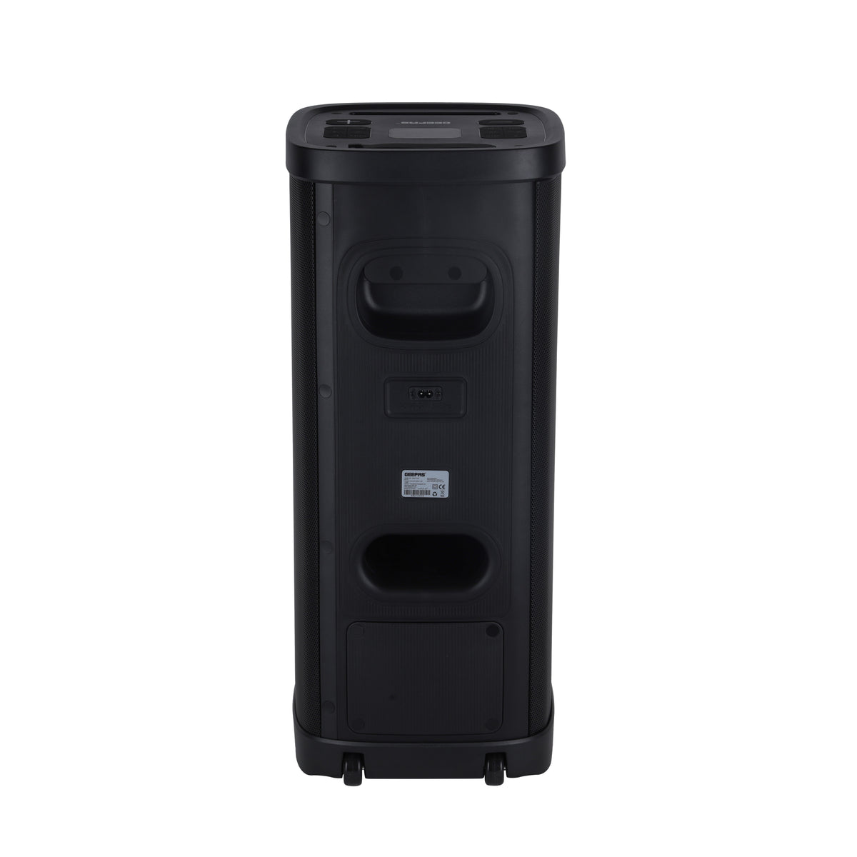 Geepas GMS11191 Rechargeable Professional Speaker with Bluetooth| UHF Microphone |  RGB LED Lights | Karaoke | FM Radio | USB/TF Playback and  100000W PMPO Sound