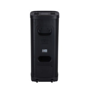 Geepas GMS11191 Rechargeable Professional Speaker with Bluetooth| UHF Microphone |  RGB LED Lights | Karaoke | FM Radio | USB/TF Playback and  100000W PMPO Sound