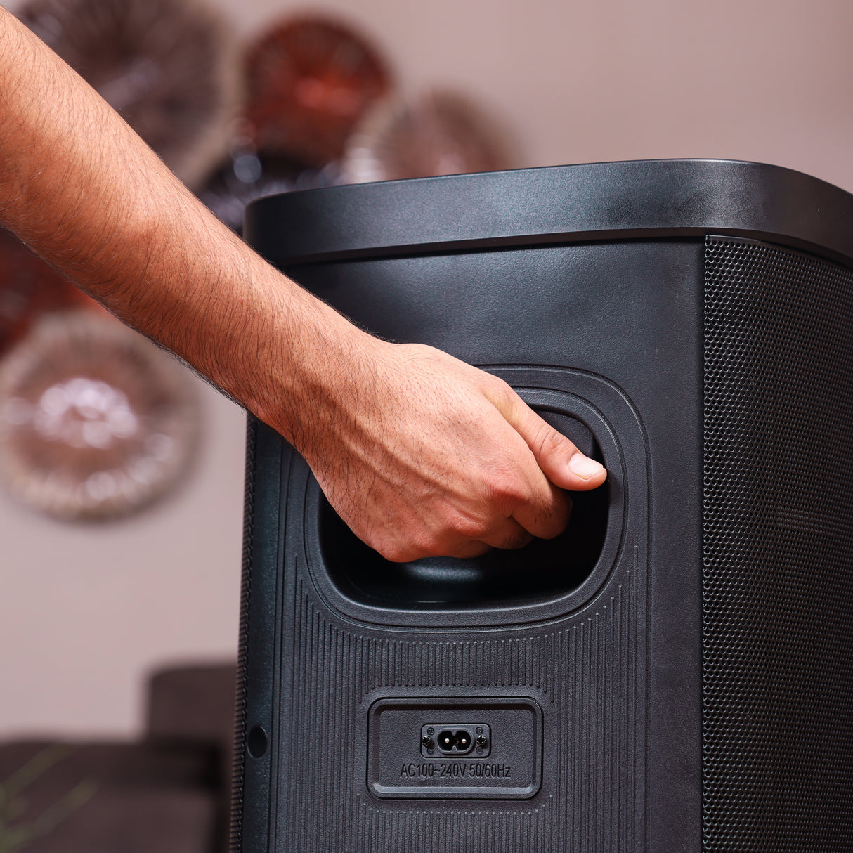 Geepas GMS11191 Rechargeable Professional Speaker with Bluetooth| UHF Microphone |  RGB LED Lights | Karaoke | FM Radio | USB/TF Playback and  100000W PMPO Sound