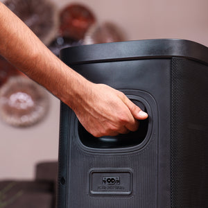 Geepas GMS11191 Rechargeable Professional Speaker with Bluetooth| UHF Microphone |  RGB LED Lights | Karaoke | FM Radio | USB/TF Playback and  100000W PMPO Sound