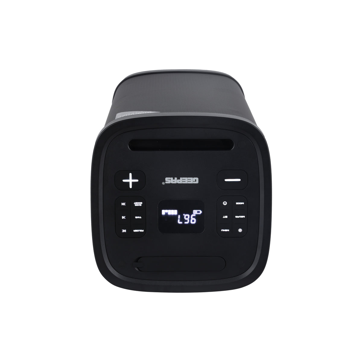 Geepas GMS11191 Rechargeable Professional Speaker with Bluetooth| UHF Microphone |  RGB LED Lights | Karaoke | FM Radio | USB/TF Playback and  100000W PMPO Sound