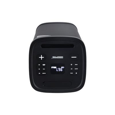 Geepas GMS11191 Rechargeable Professional Speaker with Bluetooth| UHF Microphone |  RGB LED Lights | Karaoke | FM Radio | USB/TF Playback and  100000W PMPO Sound