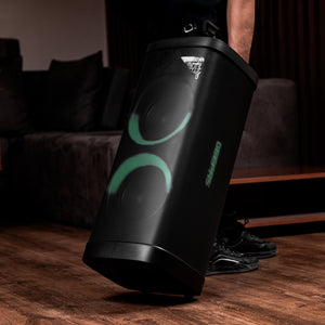 Geepas GMS11191 Rechargeable Professional Speaker with Bluetooth| UHF Microphone |  RGB LED Lights | Karaoke | FM Radio | USB/TF Playback and  100000W PMPO Sound