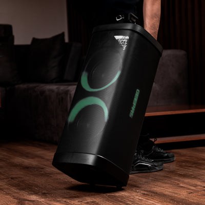 Geepas GMS11191 Rechargeable Professional Speaker with Bluetooth| UHF Microphone |  RGB LED Lights | Karaoke | FM Radio | USB/TF Playback and  100000W PMPO Sound