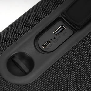 Geepas Waterproof Bluetooth Speaker GMS11199 | Portable Wireless Speaker with RGB Lights, USB/TWS Support, 10M Bluetooth Range, 3600mAh Battery & IPX5 Waterproof Design