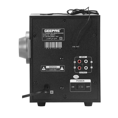Geepas GMS8516 2.1 Channel Multimedia Speaker | 20000W PMPO, Bluetooth, USB, SD Card, FM Radio with Remote Control | Master Volume, Bass & Treble Adjustment | Durable