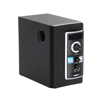 Geepas GMS8585 2.1 Channel Multi-Media Speaker System | 30000W PMPO Sound| Bluetooth | USB/SD/FM | LED Display | Remote Control | Built-in Amplifier | 2-Year Warranty