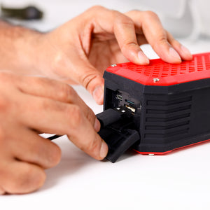 Geepas GMS8591 Rechargeable Bluetooth Speaker | Portable Sound System with Deep Bass| USB/TF/AUX/  Support | Wireless Connectivity |  LED Display | 2-Year Warranty