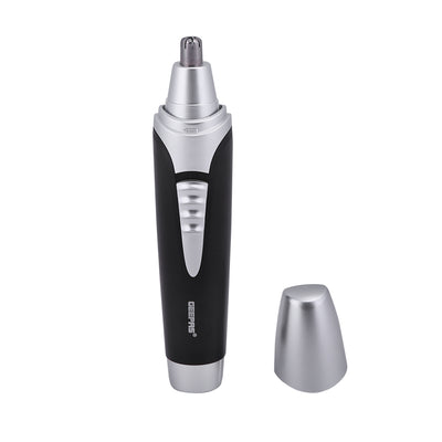 Geepas GNT8651 Nose & Ear Trimmer | Precision Cutting System | Wet & Dry Use| Battery Operated| Protective Cap & Cleaning Brush | Compact Design for Gentle Grooming