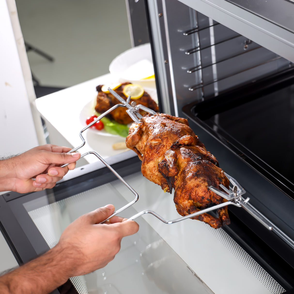 Geepas 100 L Multifunctional Oven- GO34059| 2800 W, Rotisserie, Convection Functions and Inner Lamp|  7 Stages Heating Selector, Adjustable Temperature| 2 Years Warranty