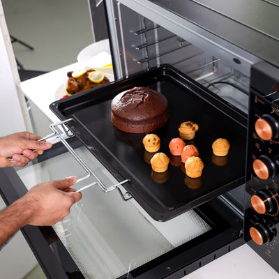 Geepas 100 L Multifunctional Oven- GO34059| 2800 W, Rotisserie, Convection Functions and Inner Lamp|  7 Stages Heating Selector, Adjustable Temperature| 2 Years Warranty
