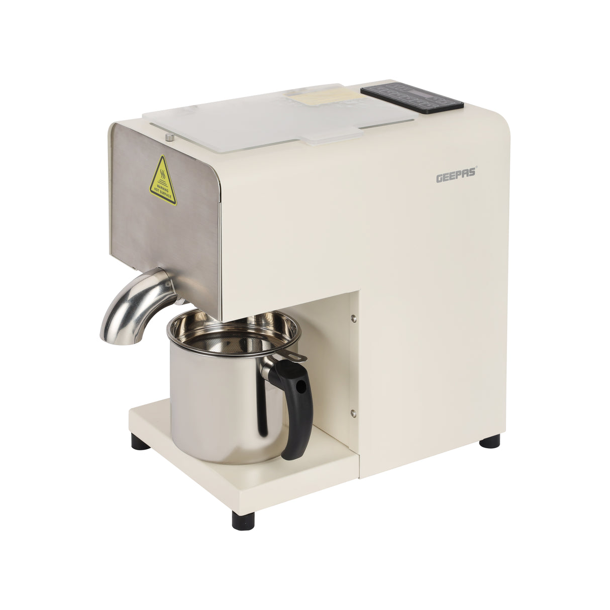 Geepas GOP63091 Household Oil Press Machine | 2-in-1 Hot & Cold Press Oil Extractor | Automatic Feeding | Intelligent Temperature Control | 600W Motor for Home Use