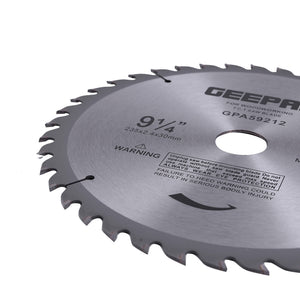 Geepas GPA59212 Circular Saw Blade 235mm (9¼ Inch) 48T | Carbide Tipped Wood Cutting Blade with 30mm Bore | Precision Cutting Disc for Timber | Plywood & MDF Boards