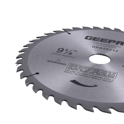 Geepas GPA59212 Circular Saw Blade 235mm (9¼ Inch) 48T | Carbide Tipped Wood Cutting Blade with 30mm Bore | Precision Cutting Disc for Timber | Plywood & MDF Boards