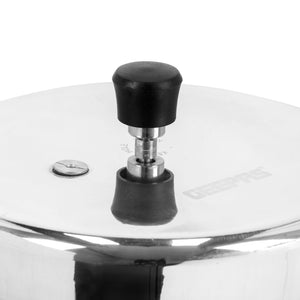 Geepas GPC328 10L Aluminium Pressure Cooker | Induction Bottom| Anti-Implosion Lid| Improved Safety Valve| Extra Gasket | 5-Year Warranty for Safe Large-Capacity Cooking