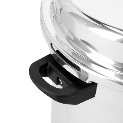 Geepas GPC328 10L Aluminium Pressure Cooker | Induction Bottom| Anti-Implosion Lid| Improved Safety Valve| Extra Gasket | 5-Year Warranty for Safe Large-Capacity Cooking