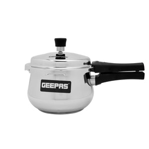 Geepas GPC35036 5L Stainless Steel Pressure Cooker |ATB Base| High-Grade Stainless Steel Body| Reliable Safety Valve & Long-Life Rubber Gasket |Suitable For Safe Cooking