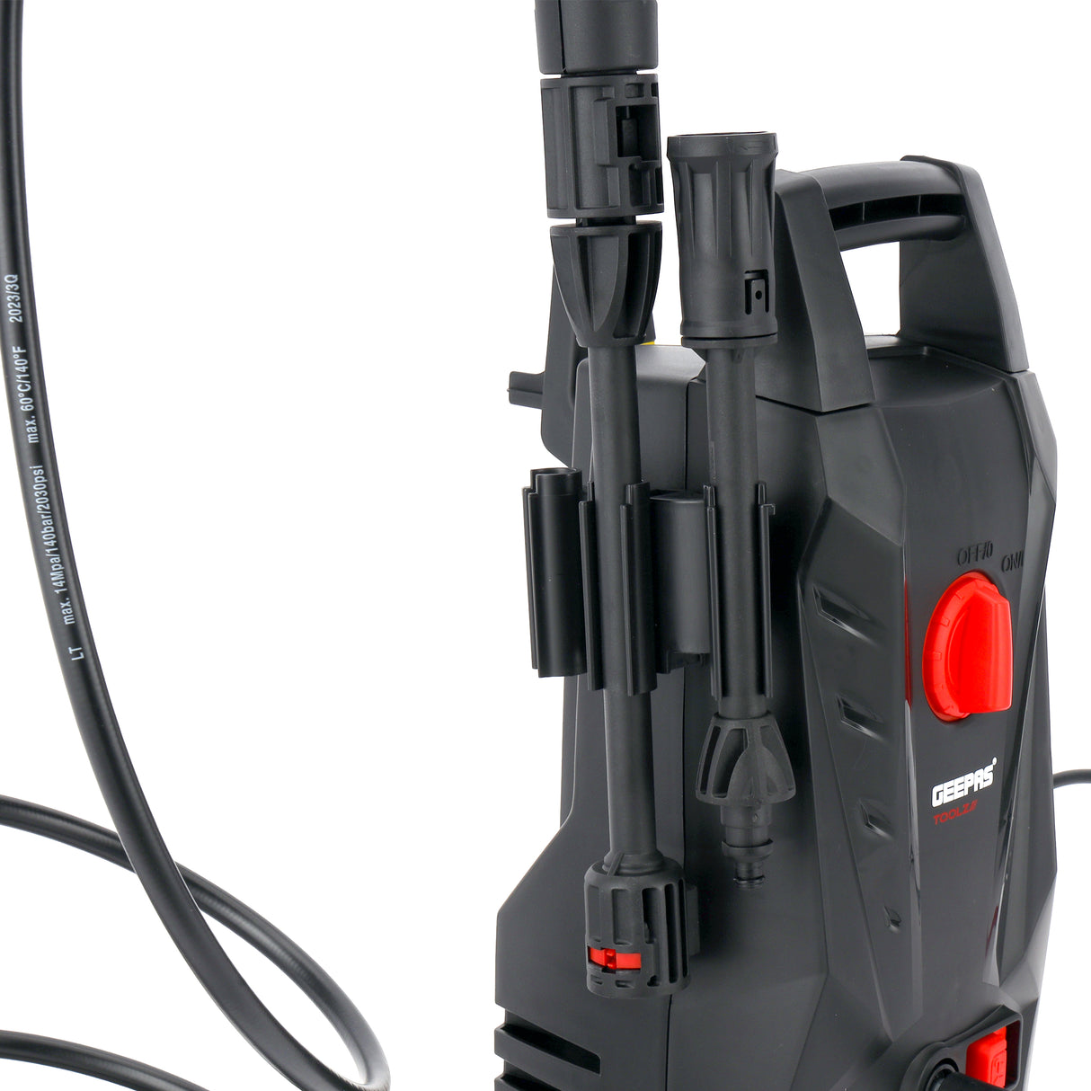 Geepas Toolz GPW1411EL-240 High Pressure Washer | 110BAR Compact Power Washer with 1400W Motor | Ideal for Car, Bike & Outdoor Cleaning | Durable Build| Energy Efficient