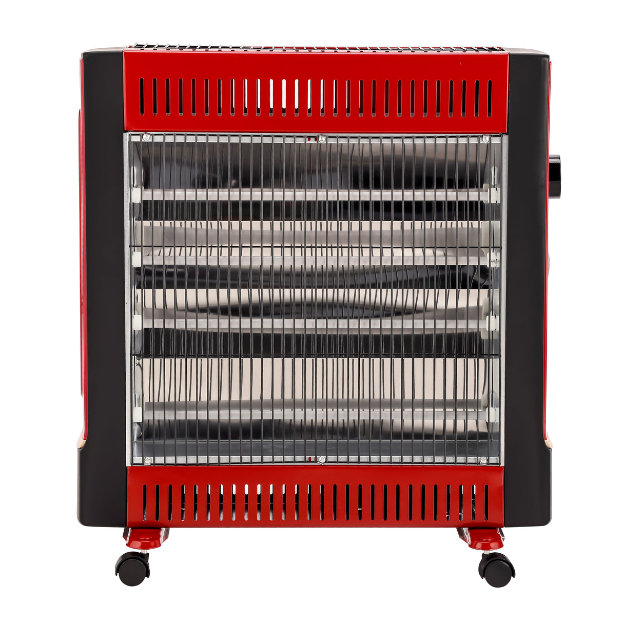 Geepas GQH9108 2200W Quartz Heater | 2 Heat Settings| Silent Operation| Adjustable Thermostat | Portable Design with Wheels| Energy Efficient & Safe | 2 Years Warranty