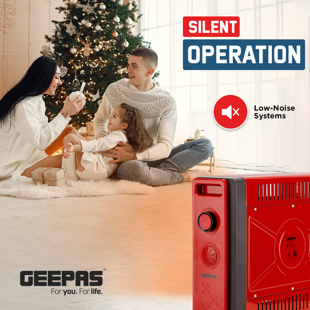 Geepas Quartz Heater GQH9109 | 2 Heat Settings | Adjustable Thermostat | Silent Operation| Instant Heating for Home & Office | Energy Efficient |  2 Years Warranty
