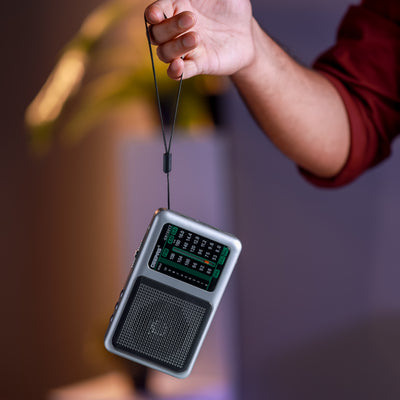 Geepas Rechargeable Radio with Bluetooth-GR13017|BT/FM/AM/SW/TF,3 Band Radio|DC 3V (AAAx2)|Perfect for Home, Office Etc. Retro Design and Premium Quality|2 Years Warranty
