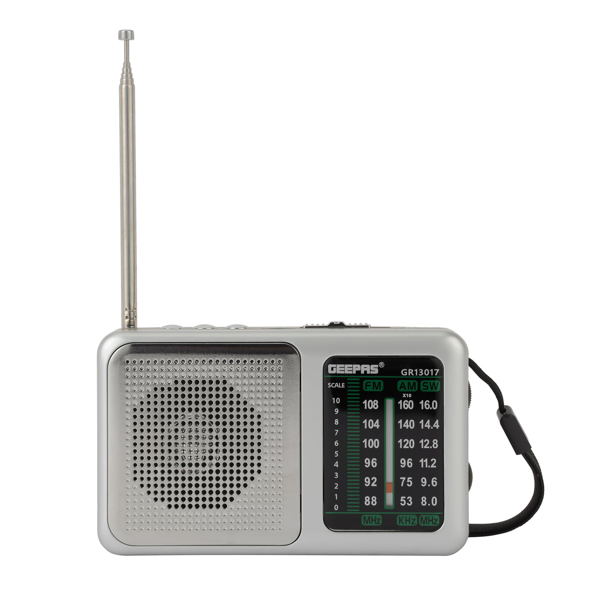 Geepas Rechargeable Radio with Bluetooth-GR13017|BT/FM/AM/SW/TF,3 Band Radio|DC 3V (AAAx2)|Perfect for Home, Office Etc. Retro Design and Premium Quality|2 Years Warranty