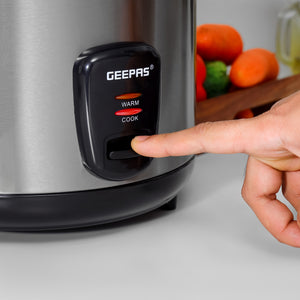 Geepas Multifunction Rice Cooker GRC35041 | 1.8L Capacity | Perfect for Cooking, Steaming & Keeping Food Warm | Durable Design| Easy Operation | 2-Years Warranty