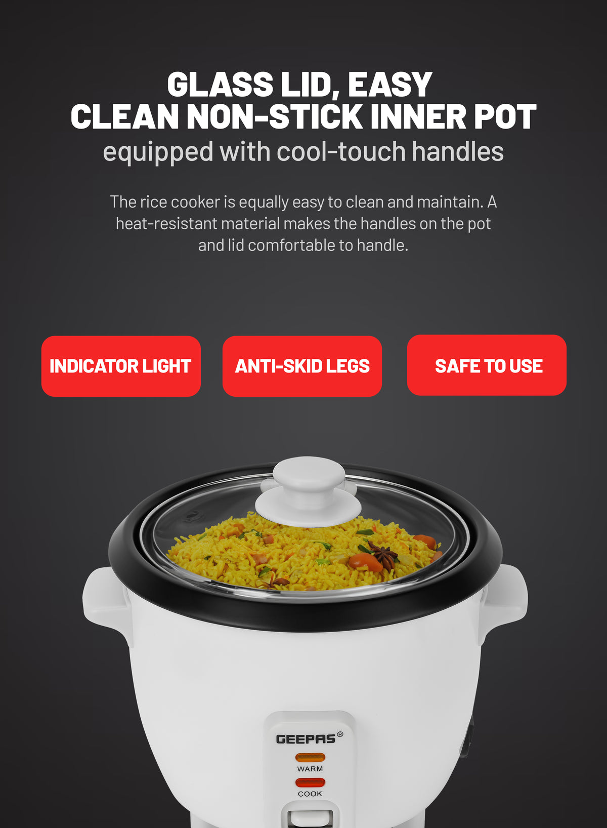 Gebass Rice Cooker Rice Cooker – Geepas