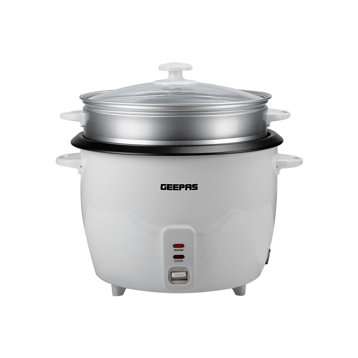 Geepas  Automatic Rice Cooker GRC4327 | 2.8L Large Capacity | 900W Power | Cook, Steam & Keep Warm Function | Non-Stick Inner Pot |  Energy Efficient | 2 Years Warranty