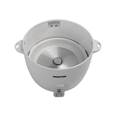 Geepas  Automatic Rice Cooker GRC4327 | 2.8L Large Capacity | 900W Power | Cook, Steam & Keep Warm Function | Non-Stick Inner Pot |  Energy Efficient | 2 Years Warranty