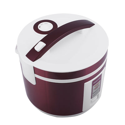 Geepas Stainless Steel Rice Cooker GRC4328 | 1.5L Capacity |Cook, Steam & Keep Warm | Durable Stainless Steel Body, Non-Stick Inner Pot & Easy to Clean | 2 Years Warranty