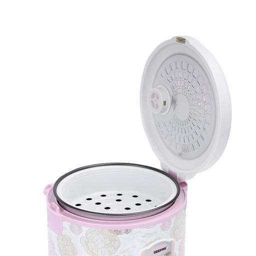 Geepas 1.5L Rice Cooker GRC4334 | 500W | Cook, Steam & Keep Warm Function | Non-Stick Inner Pot |  Easy Cleaning | Compact Design | Energy Efficient | 2 Years Warranty
