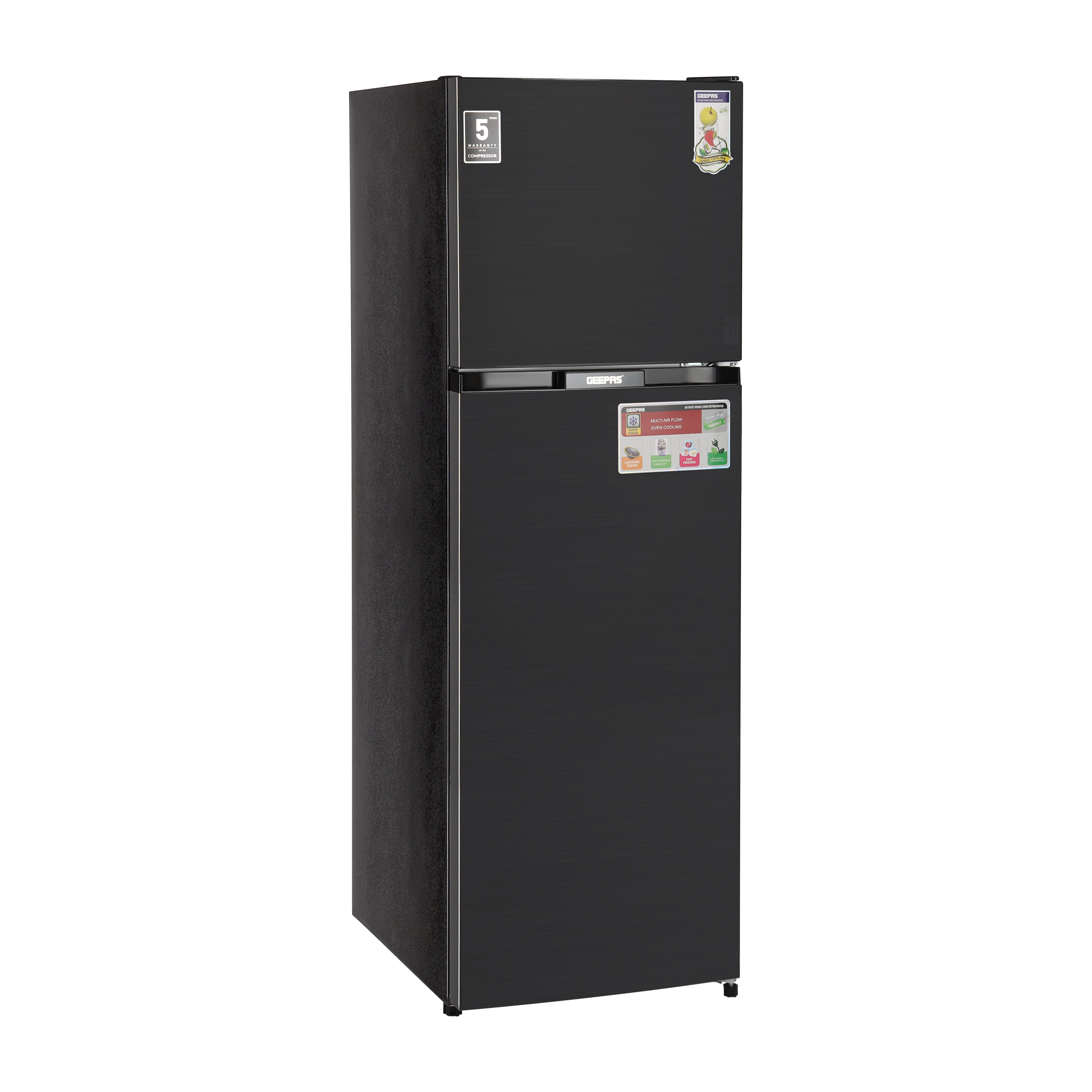 Geepas Double Door No-Frost Refrigerator- GRF3207SSXN